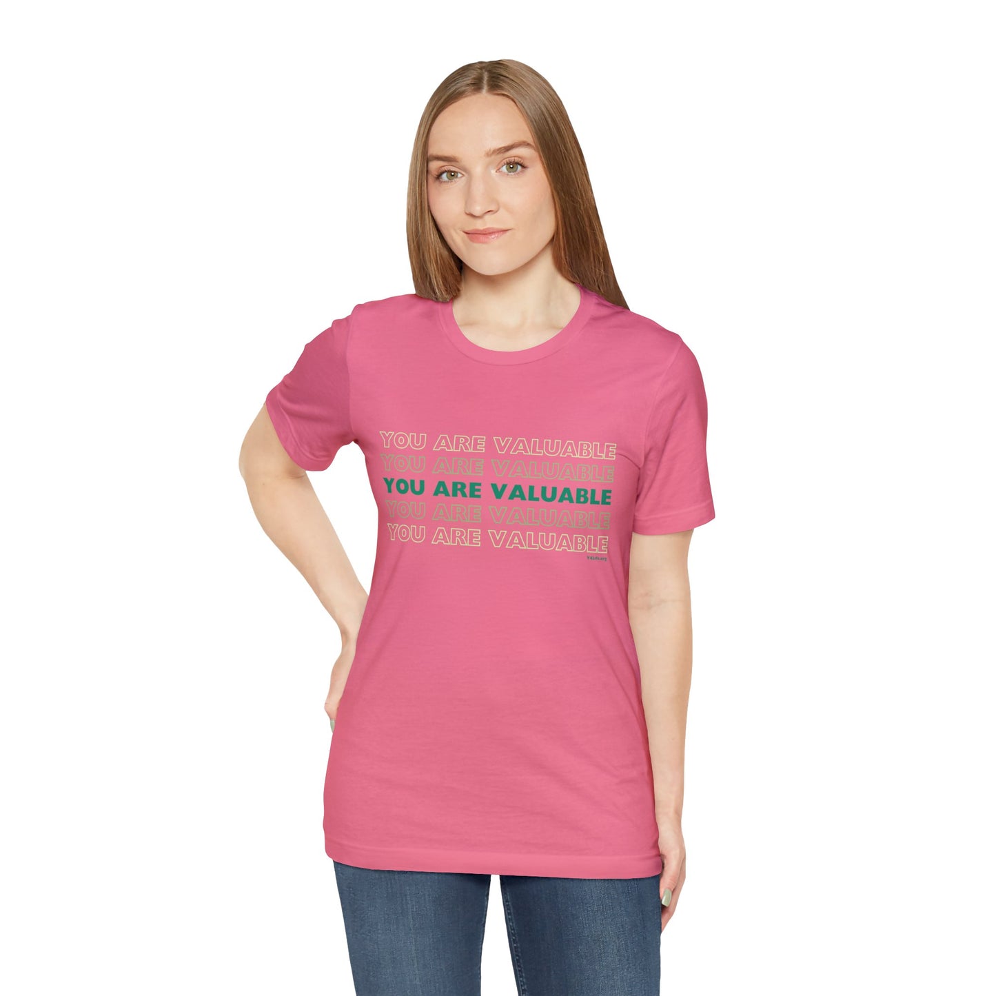 You Are Valuable Green Ombre Unisex Jersey Short Sleeve Tee