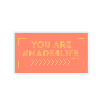 #Made4Life Orange Kiss-Cut Sticker