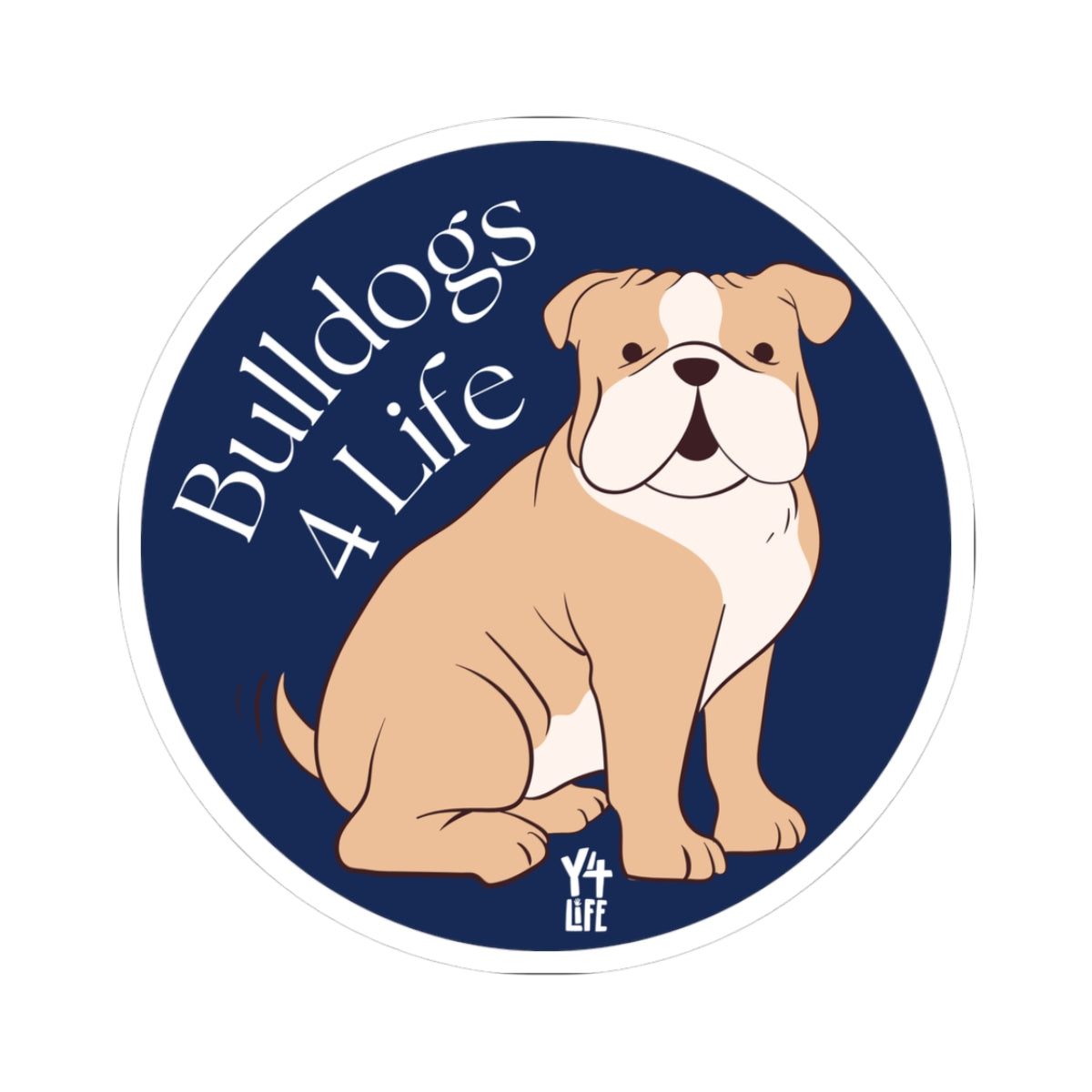 Bulldogs 4 Life Round Team Sticker