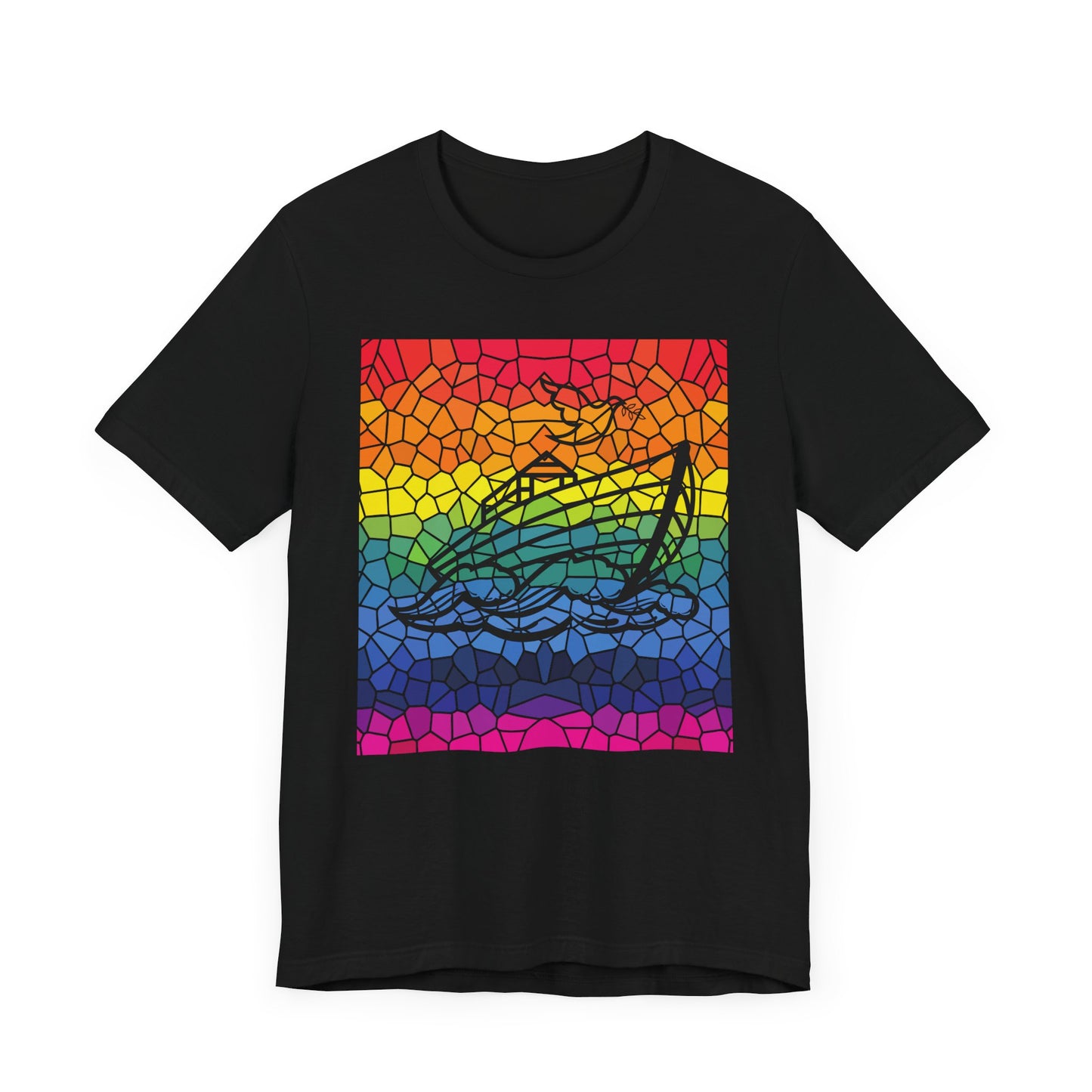 Noah's Ark Stained Glass Unisex Jersey Short Sleeve Tee