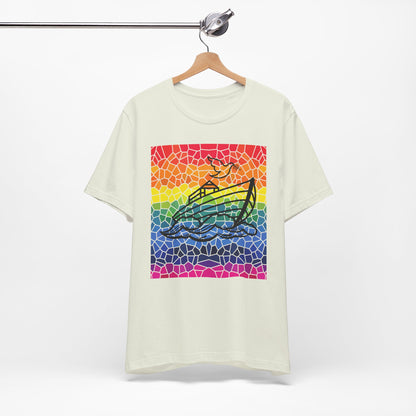 Noah's Ark Stained Glass Unisex Jersey Short Sleeve Tee