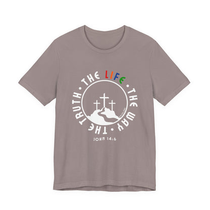 John 14:6 Multicolor Short Sleeve Tee