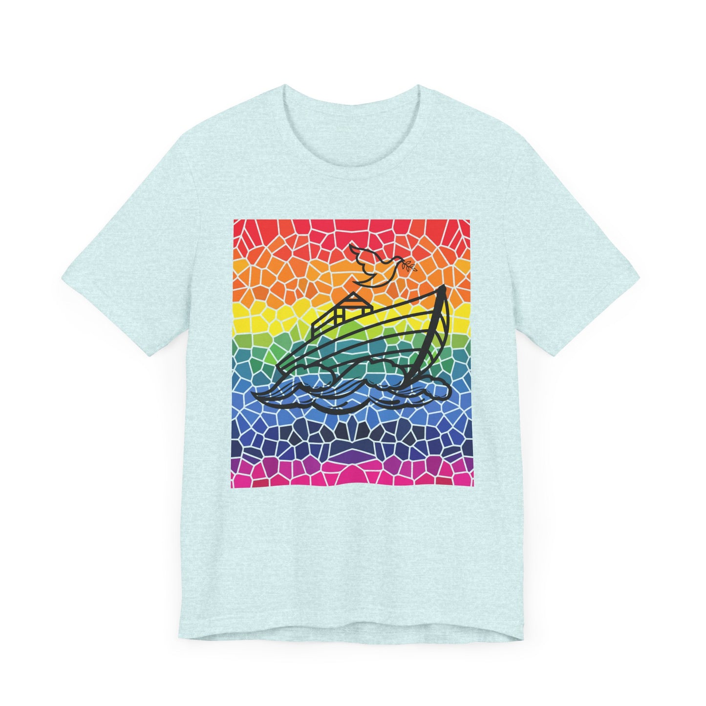 Noah's Ark Stained Glass Unisex Jersey Short Sleeve Tee