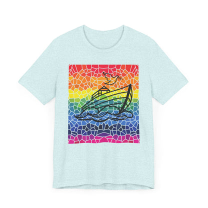 Noah's Ark Stained Glass Unisex Jersey Short Sleeve Tee