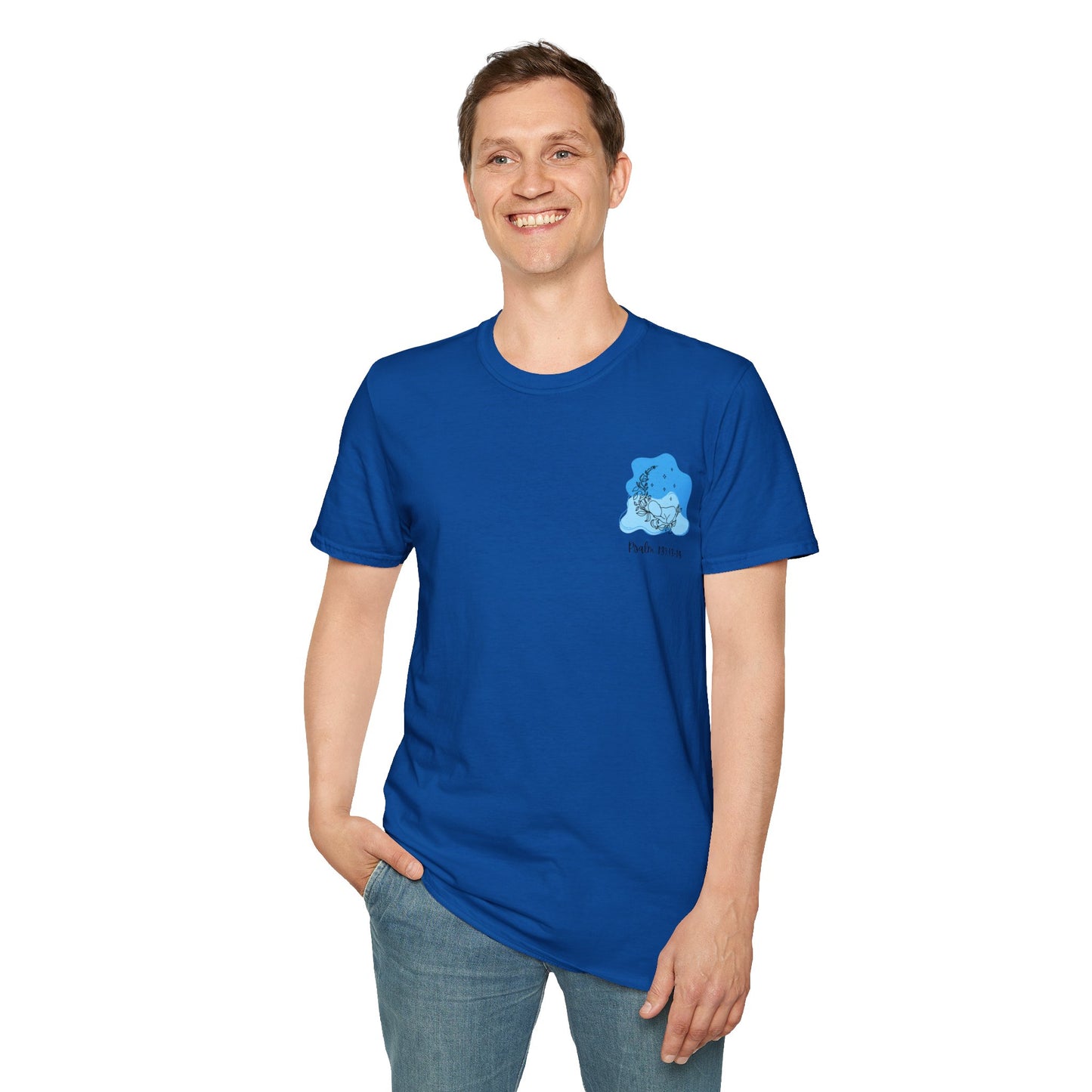 Psalm 139 Blue Unisex Softstyle T-Shirt