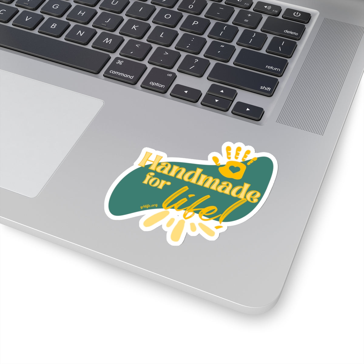 Handmade for Life Green Kiss-Cut Sticker