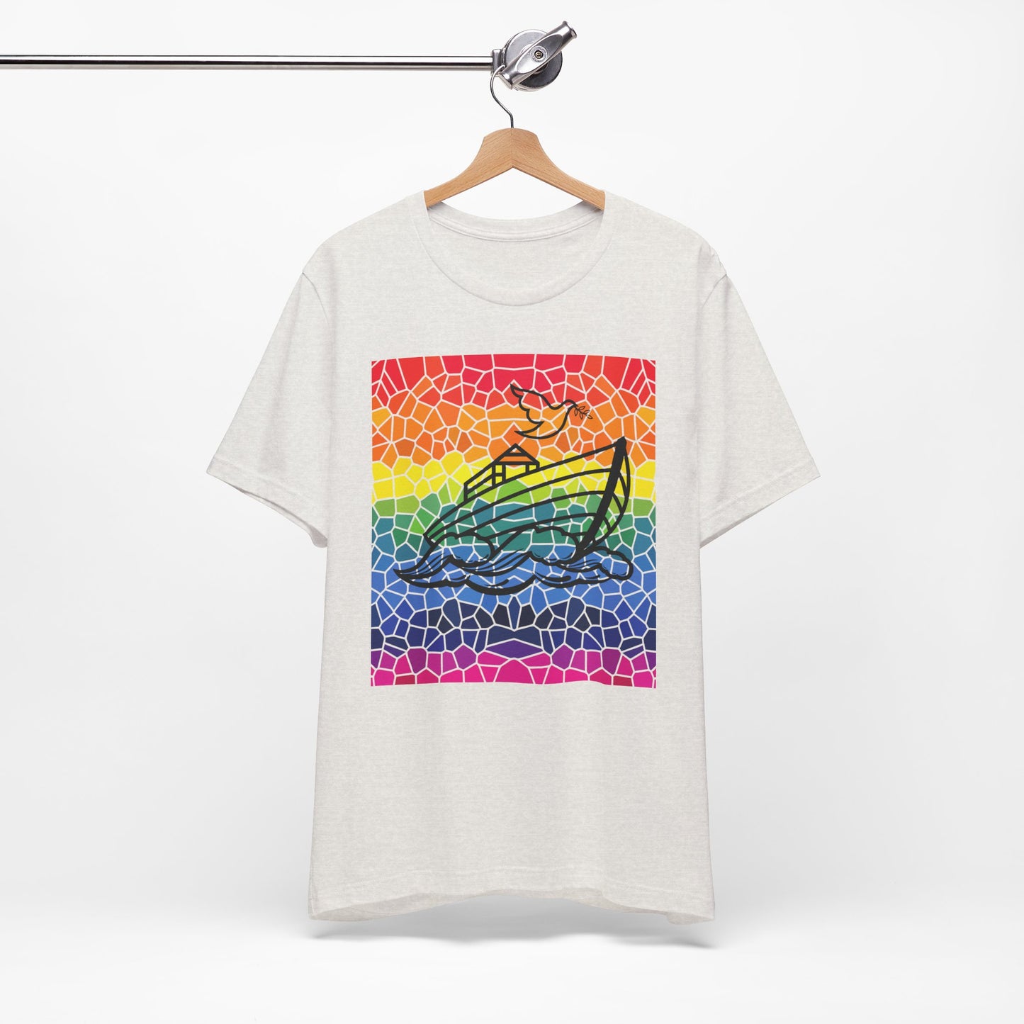 Noah's Ark Stained Glass Unisex Jersey Short Sleeve Tee