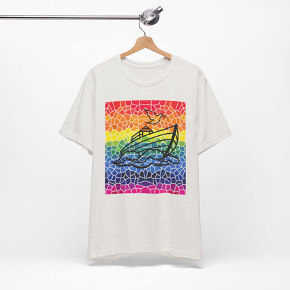 Noah's Ark Stained Glass Unisex Jersey Short Sleeve Tee