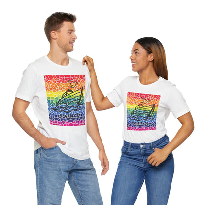 Noah's Ark Stained Glass Unisex Jersey Short Sleeve Tee