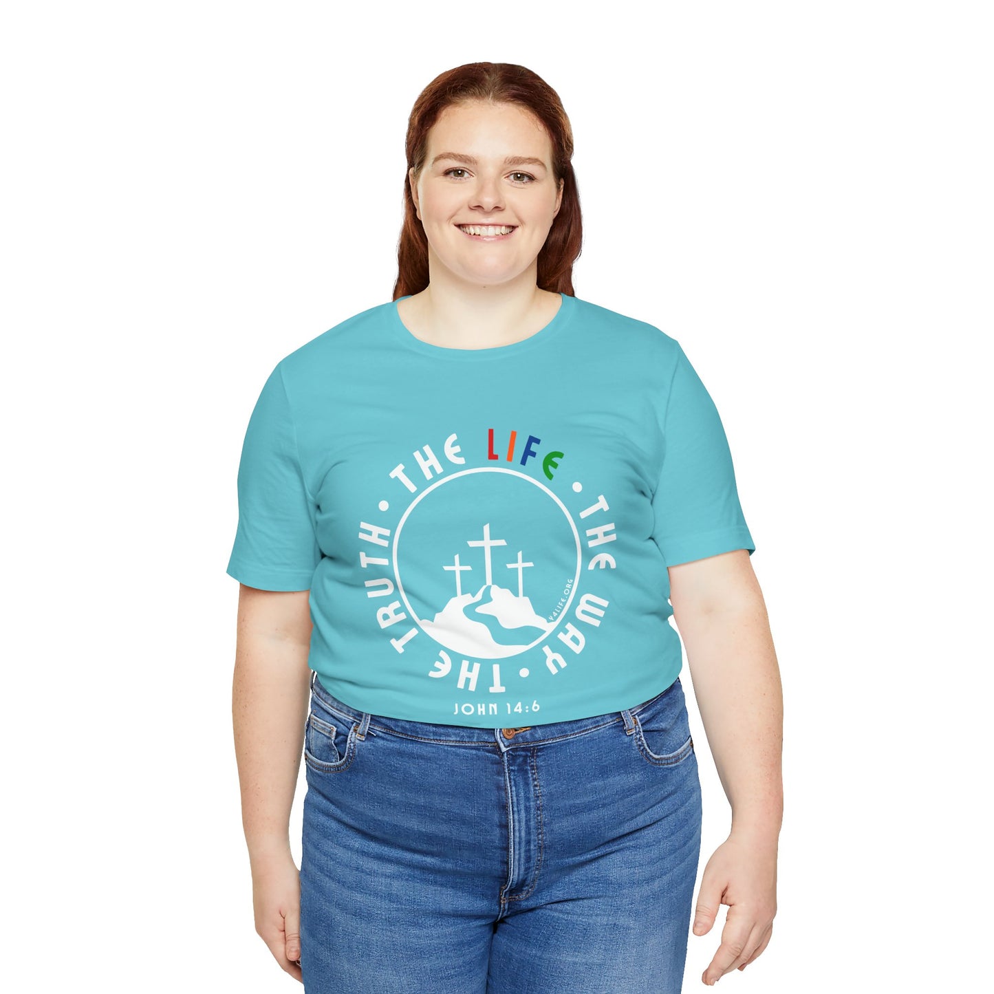 John 14:6 Multicolor Short Sleeve Tee