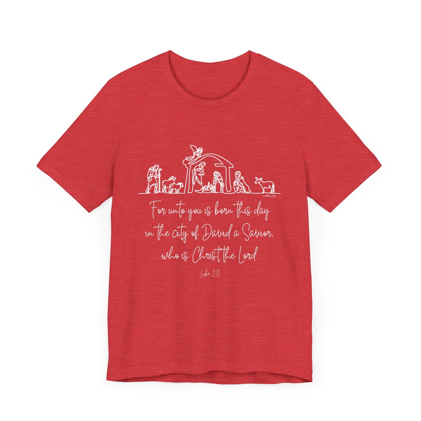 Luke 2:11 Nativity Short Sleeve Tee