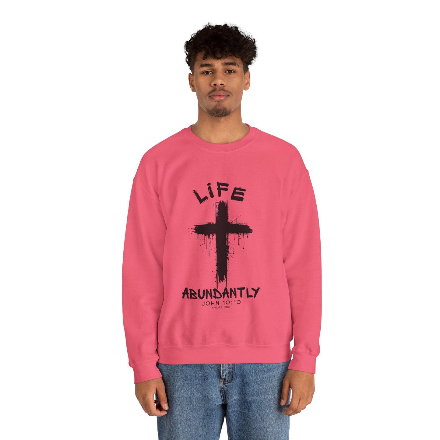 Life Abundantly Single Color Crewneck Sweatshirt