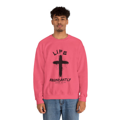 Life Abundantly Single Color Crewneck Sweatshirt