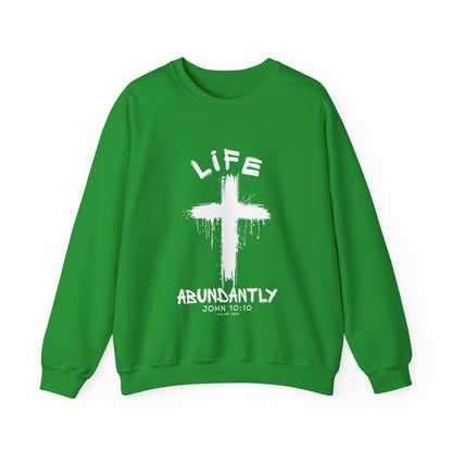 Life Abundantly Single Color Crewneck Sweatshirt