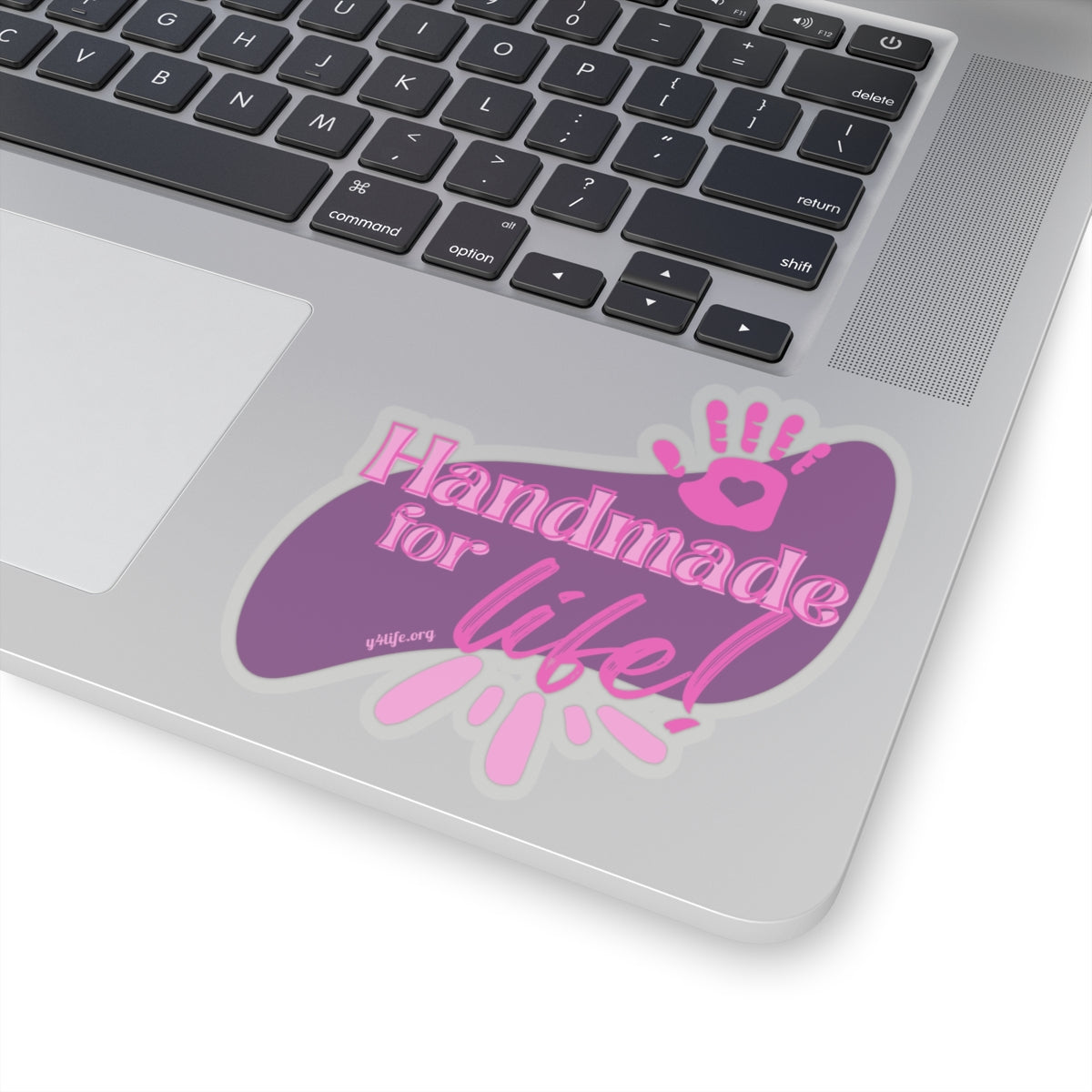 Handmade for Life Purple Kiss-Cut Sticker