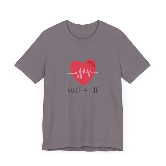 Voice 4 Life (Heartbeat) Short Sleeve T-Shirt