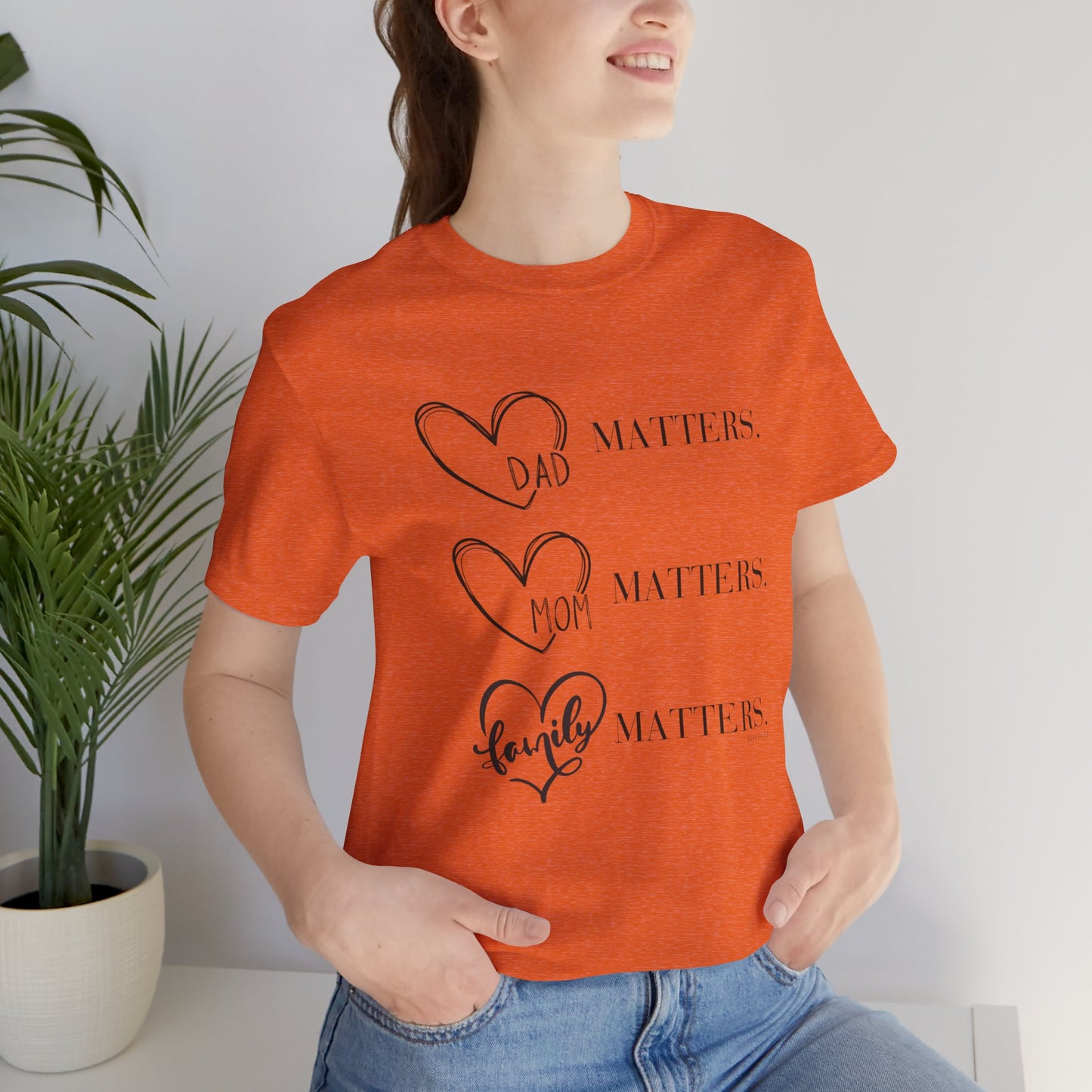 "Family Matters" (black print) Unisex Jersey Short Sleeve Tee
