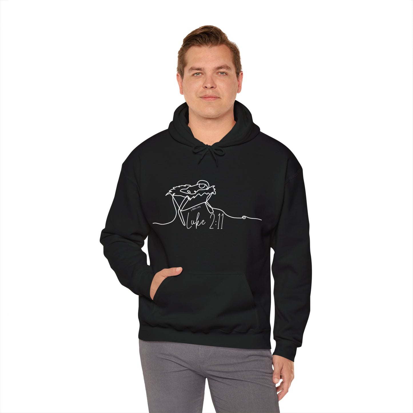 Luke 2:11 Manger Hooded Sweatshirt