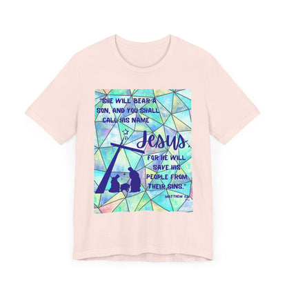 Matthew 1:21 Short Sleeve Tee