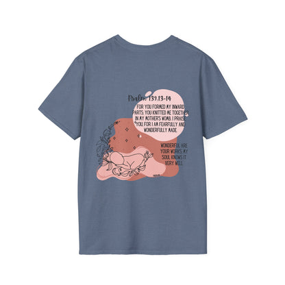 Psalm 139 Peach Unisex Softstyle T-Shirt