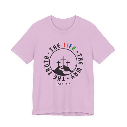 John 14:6 Multicolor Short Sleeve Tee