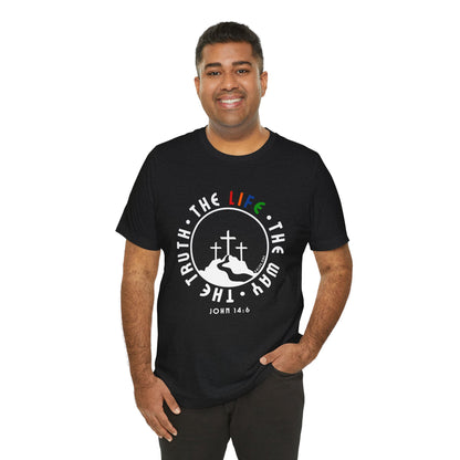 John 14:6 Multicolor Short Sleeve Tee