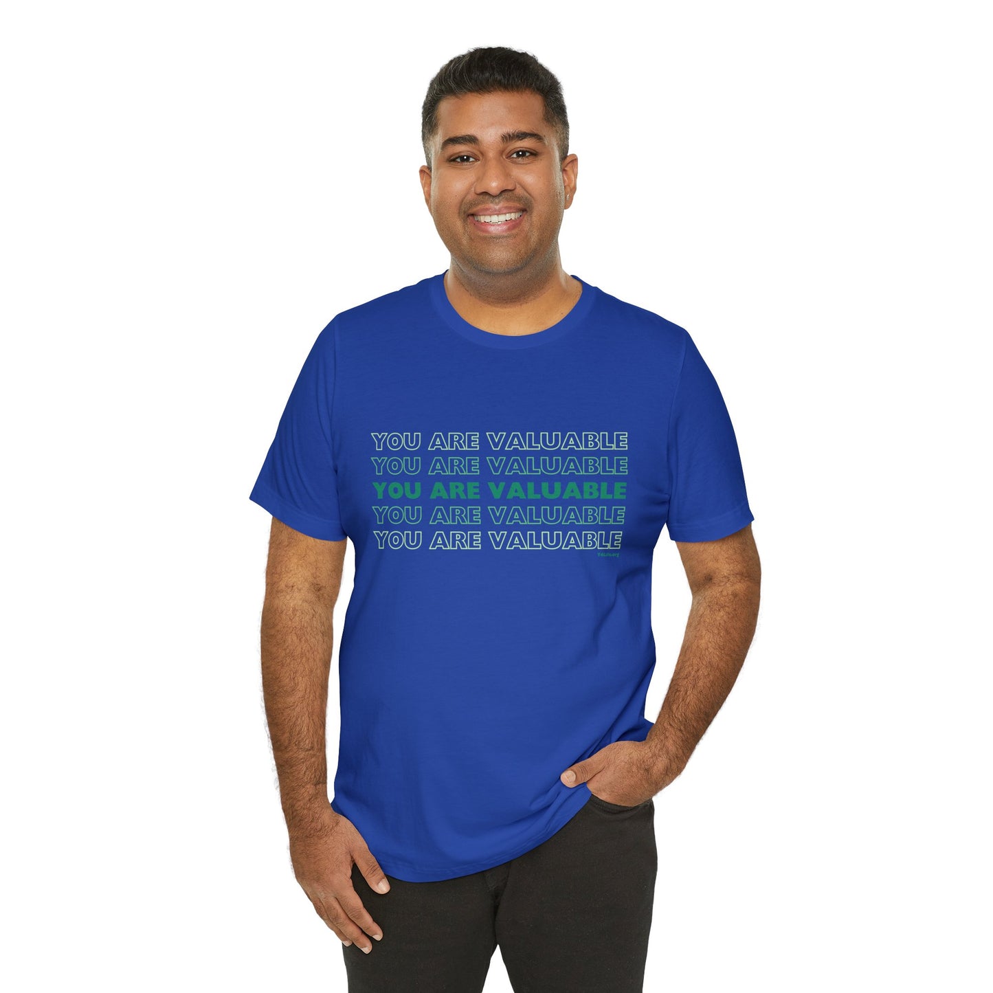 You Are Valuable Green Ombre Unisex Jersey Short Sleeve Tee