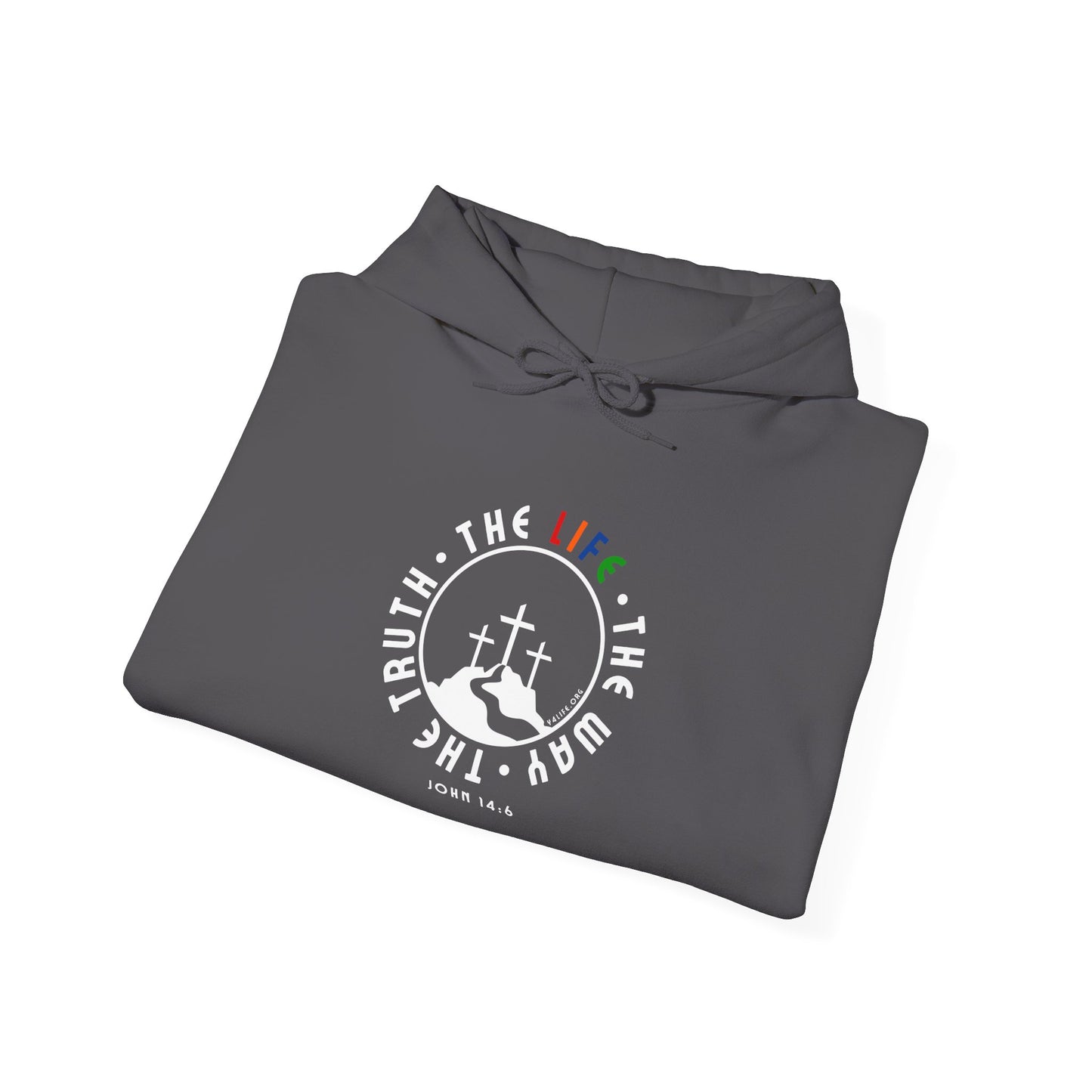 John 14:6 Multicolor Hooded Sweatshirt
