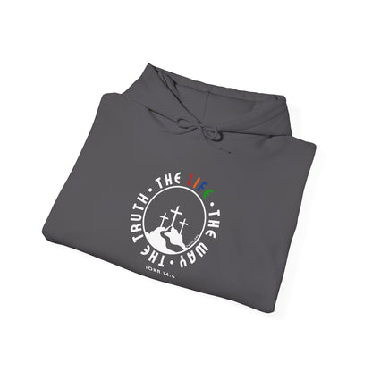 John 14:6 Multicolor Hooded Sweatshirt