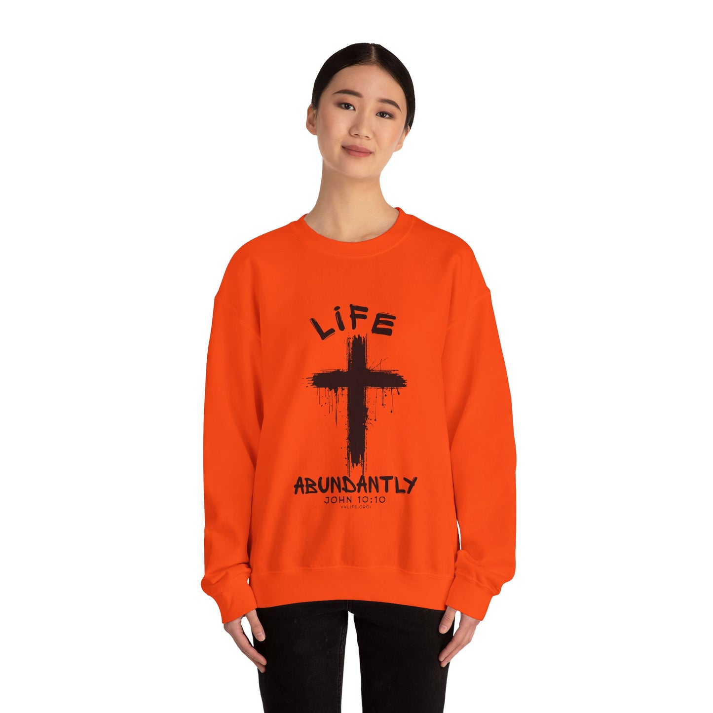 Life Abundantly Single Color Crewneck Sweatshirt