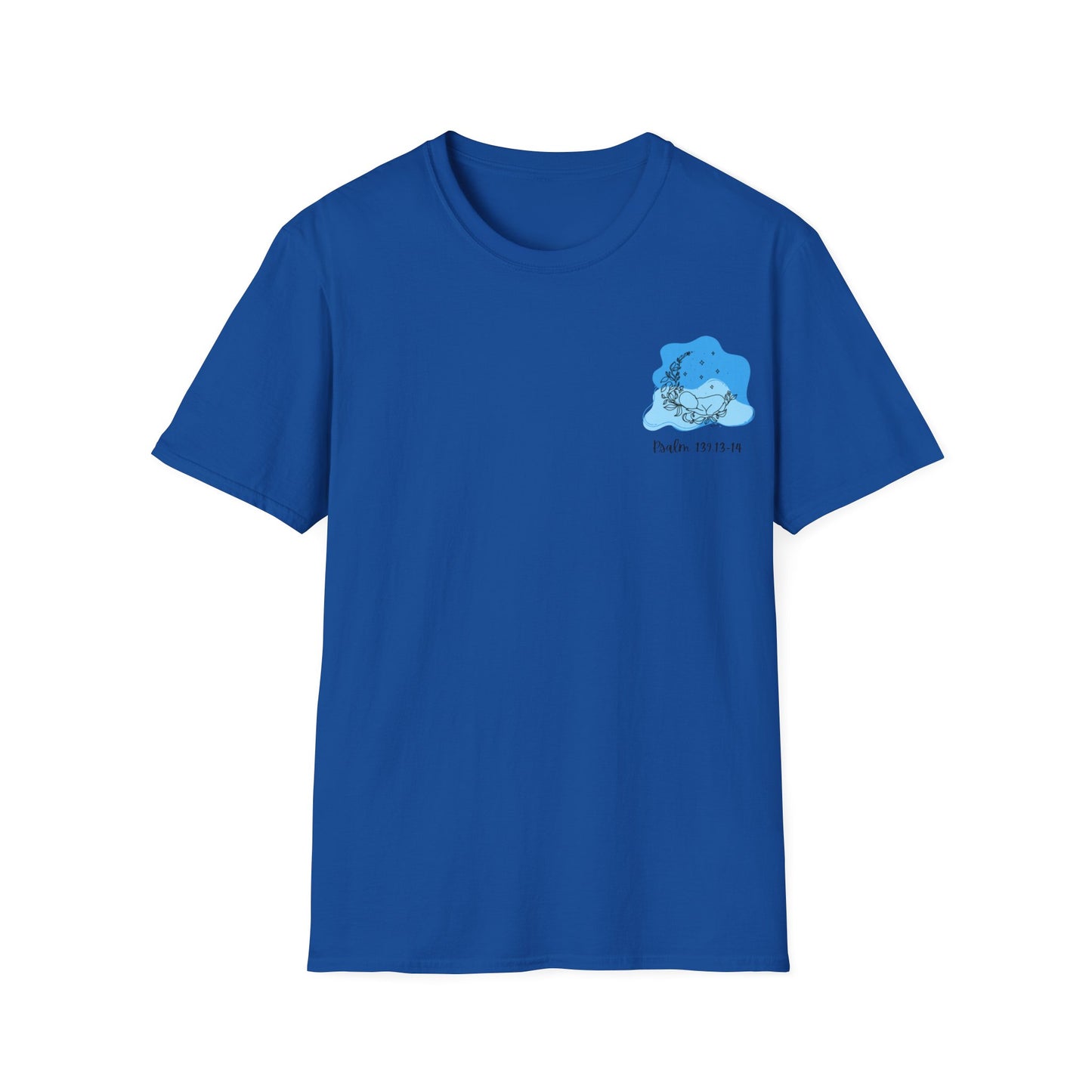 Psalm 139 Blue Unisex Softstyle T-Shirt