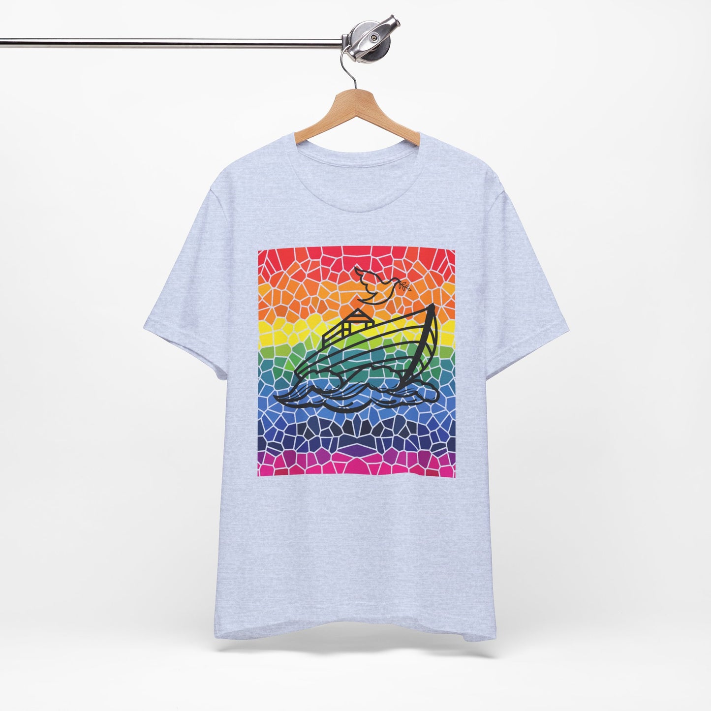 Noah's Ark Stained Glass Unisex Jersey Short Sleeve Tee