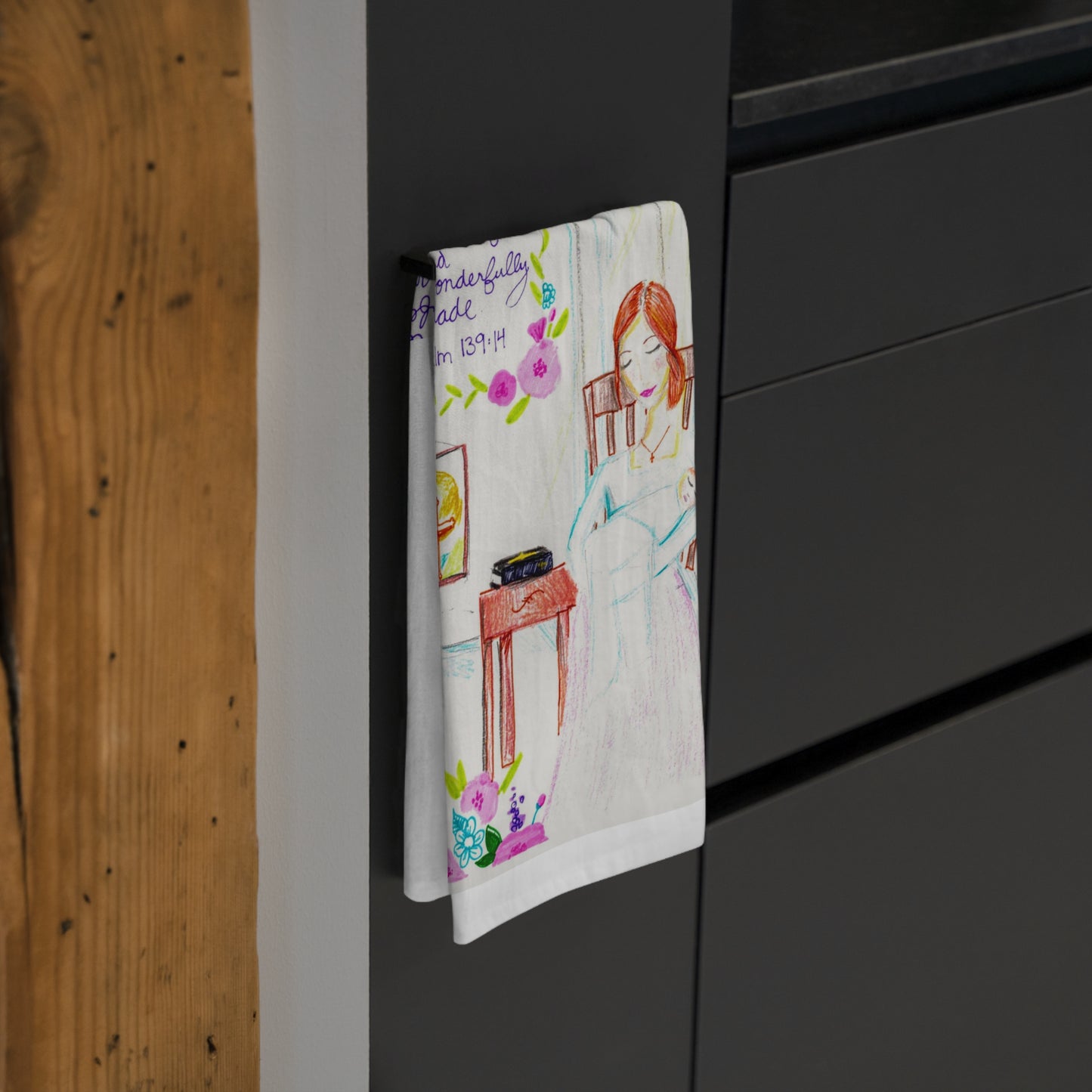 Fearfully and Wonderfully Made Tea Towel - Designed by Elise