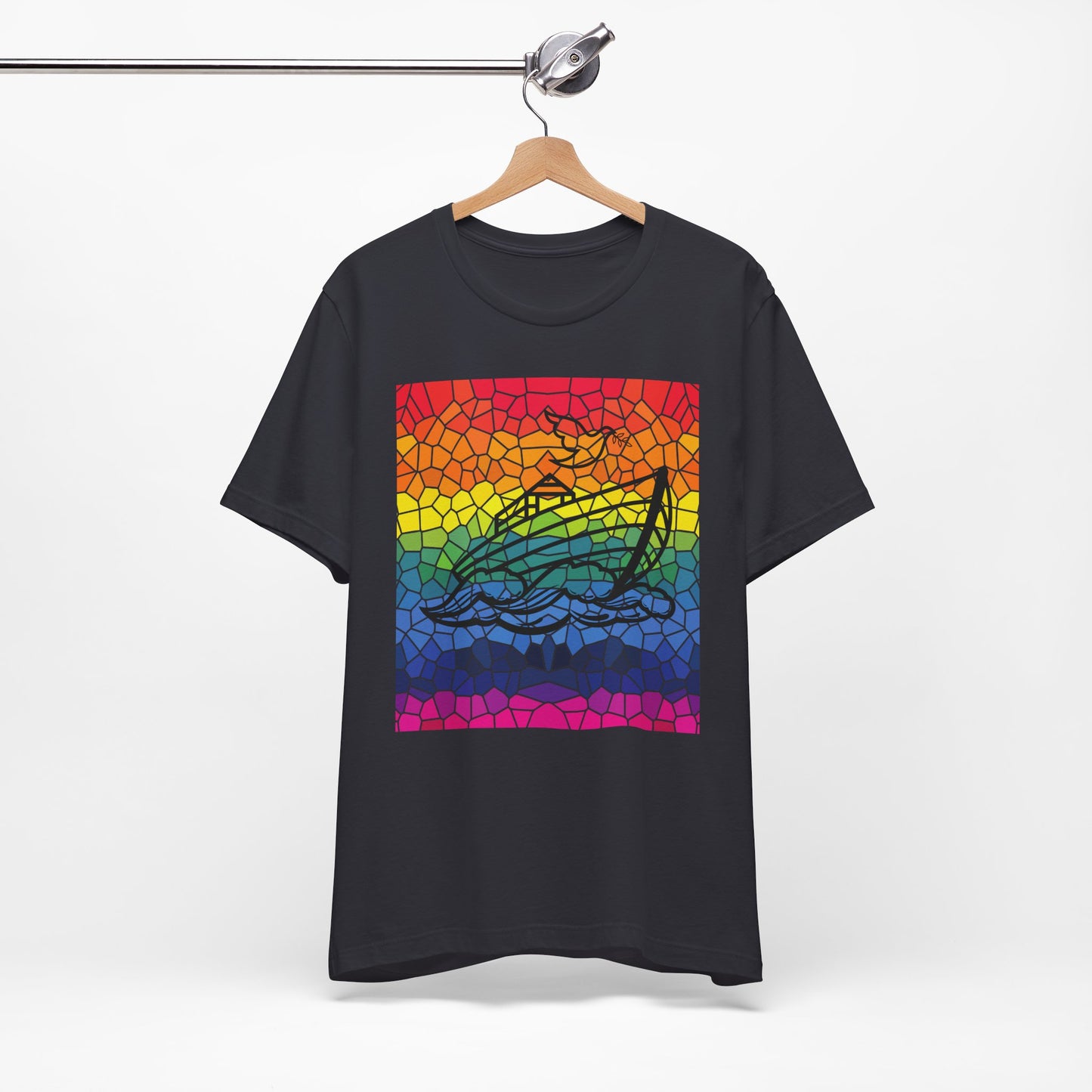 Noah's Ark Stained Glass Unisex Jersey Short Sleeve Tee