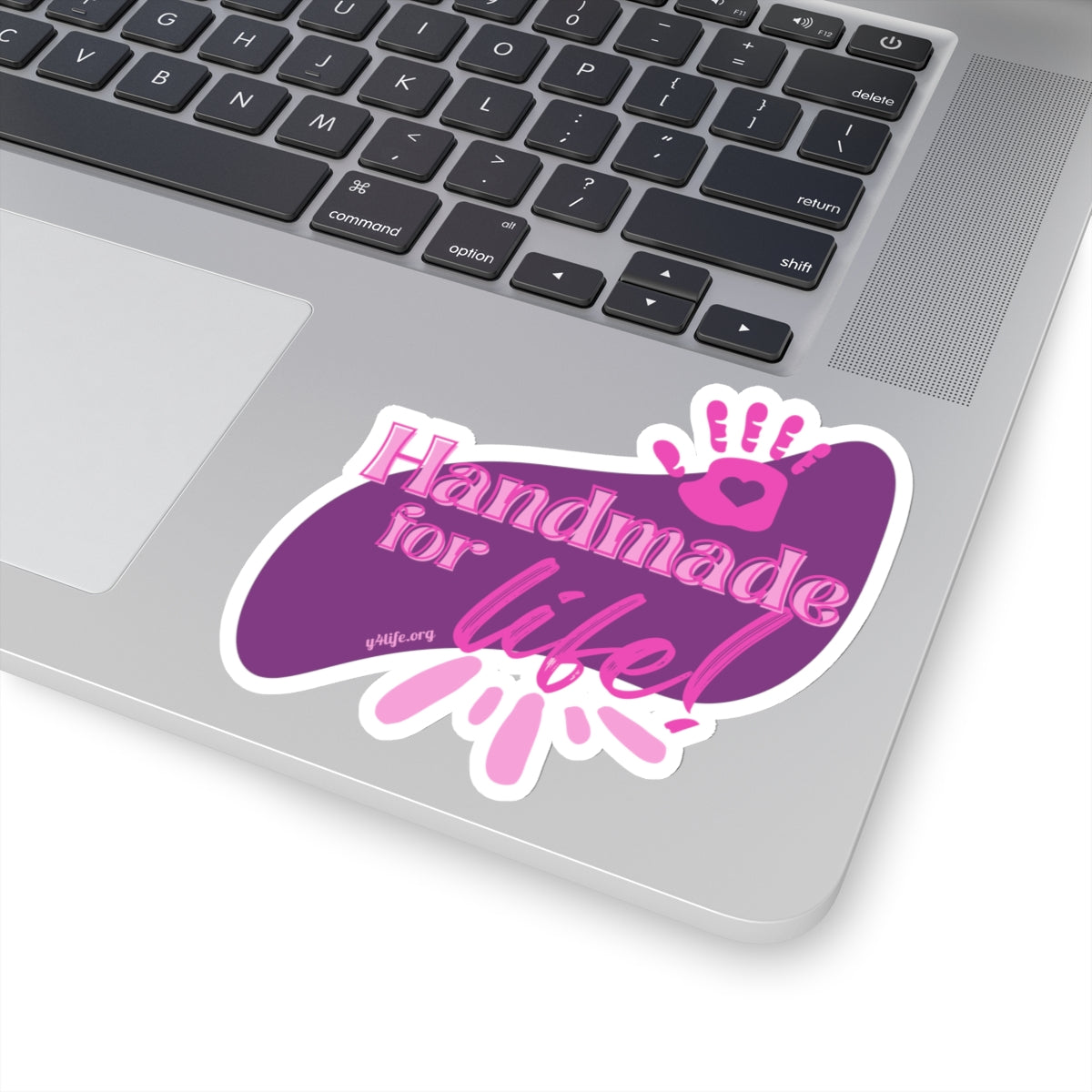 Handmade for Life Purple Kiss-Cut Sticker