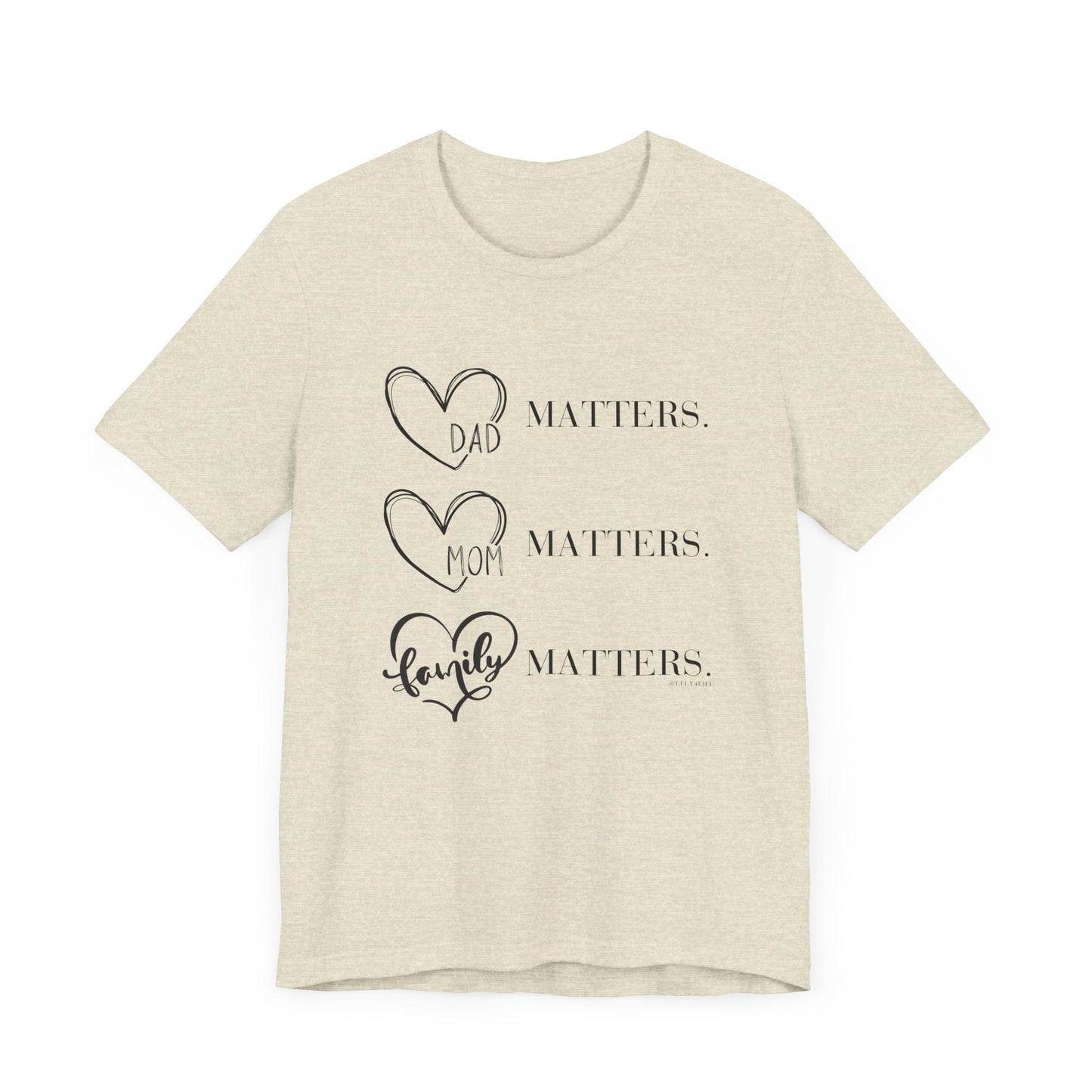 "Family Matters" (black print) Unisex Jersey Short Sleeve Tee