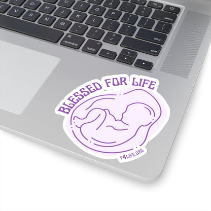 Blessed For Life Purple Kiss-Cut Sticker