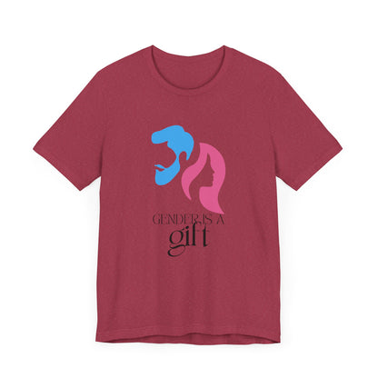 "Gender is a Gift" (faces) Unisex Jersey Short Sleeve Tee
