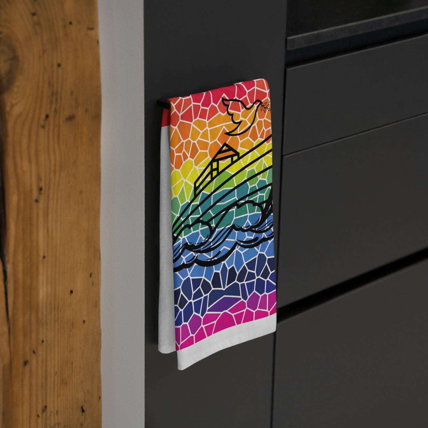 Noah's Ark Stained Glass Tea Towel