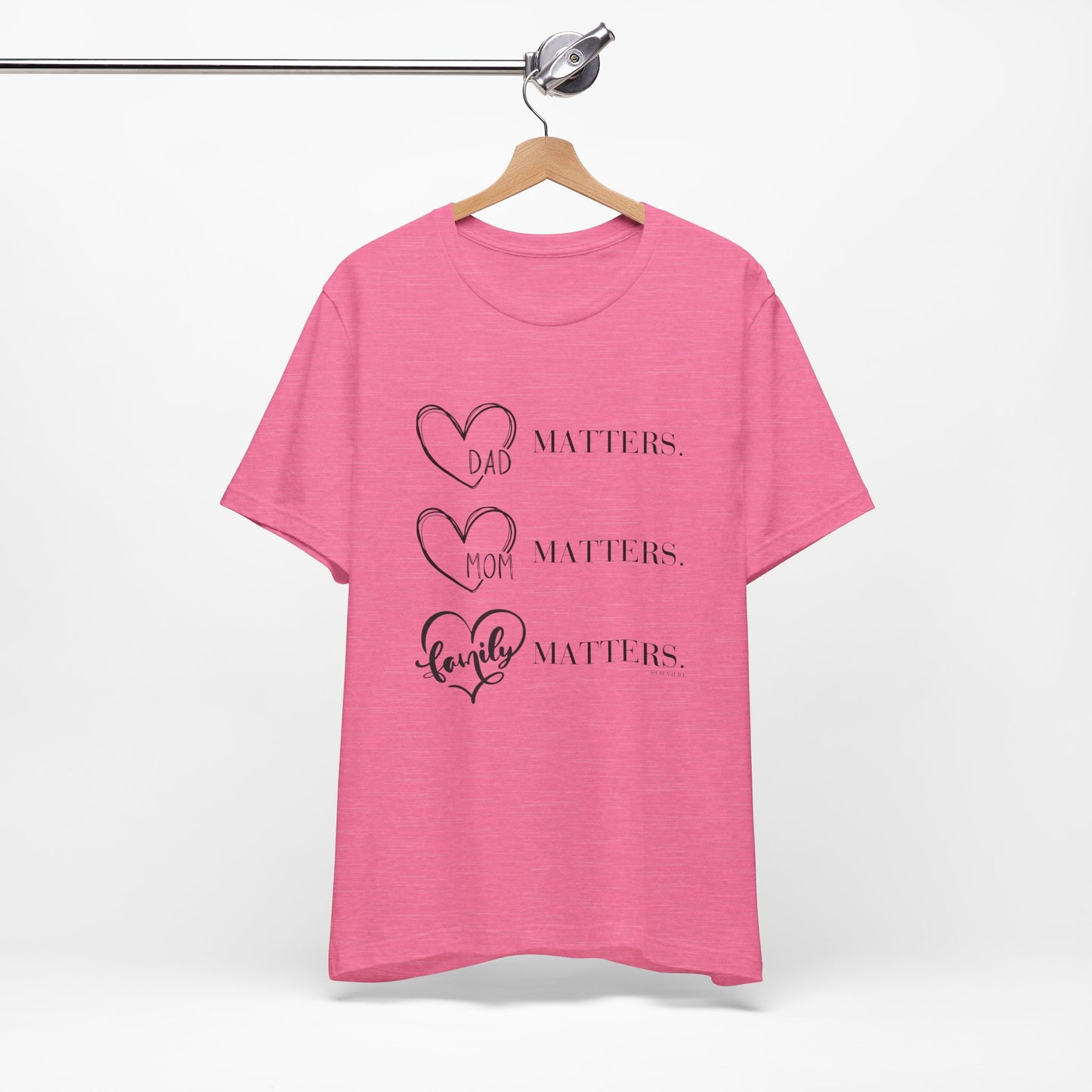 "Family Matters" (black print) Unisex Jersey Short Sleeve Tee