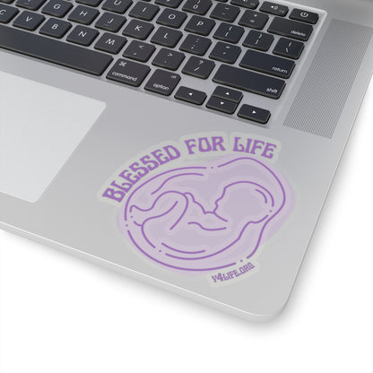 Blessed For Life Purple Kiss-Cut Sticker