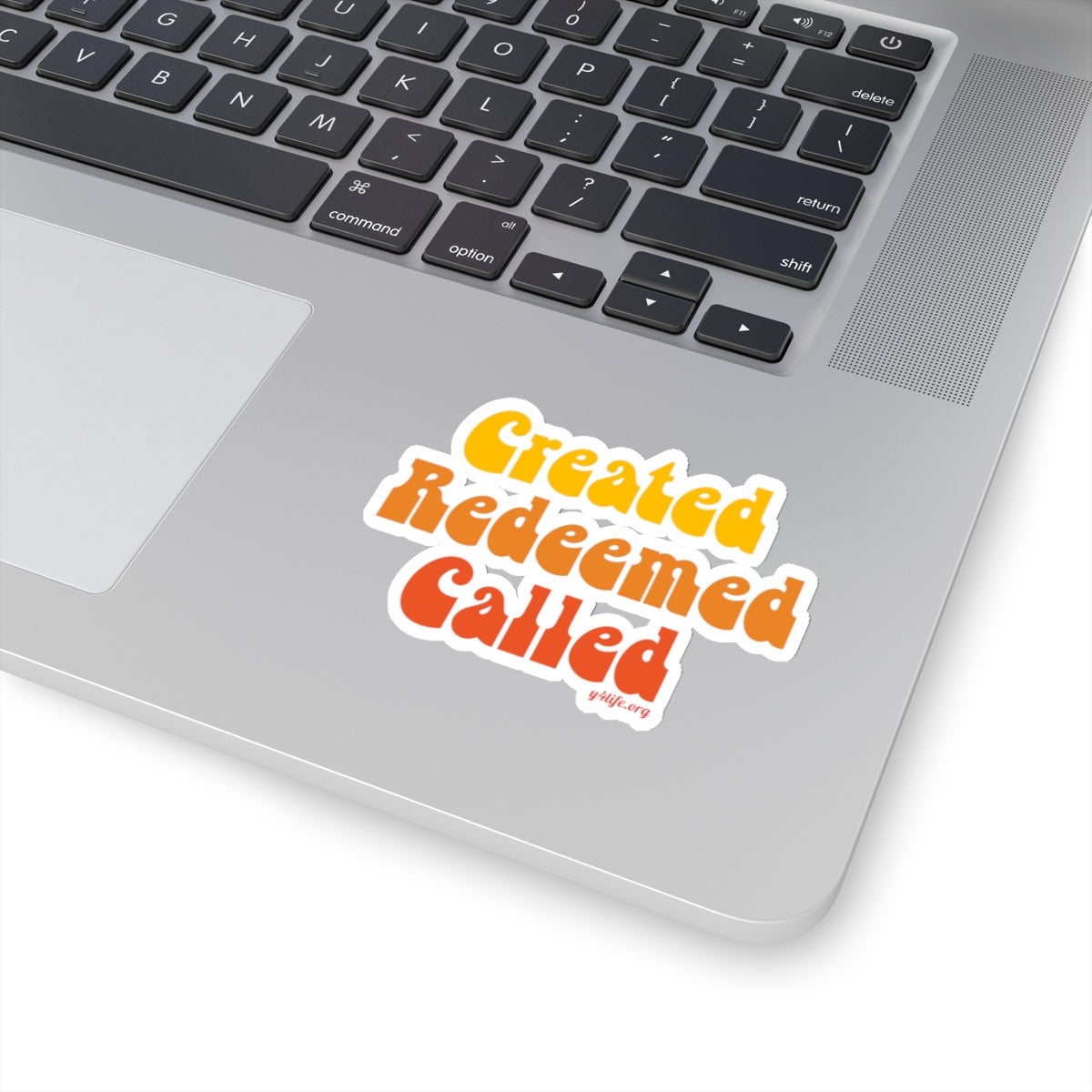 Retro Created, Redeemed, Called Warm Kiss-Cut Sticker