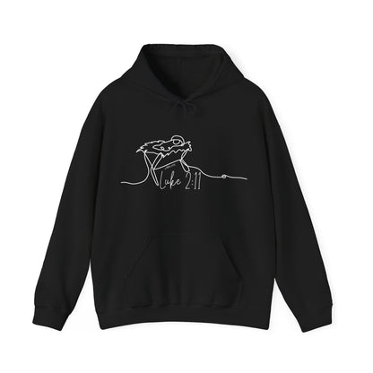 Luke 2:11 Manger Hooded Sweatshirt