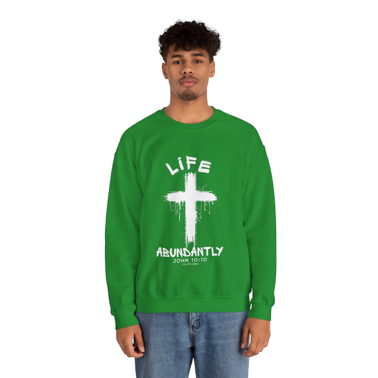 Life Abundantly Single Color Crewneck Sweatshirt