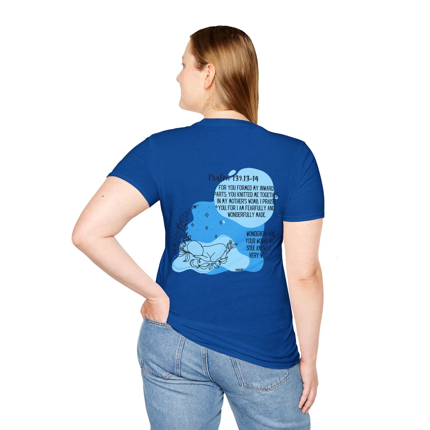 Psalm 139 Blue Unisex Softstyle T-Shirt