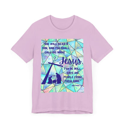 Matthew 1:21 Short Sleeve Tee