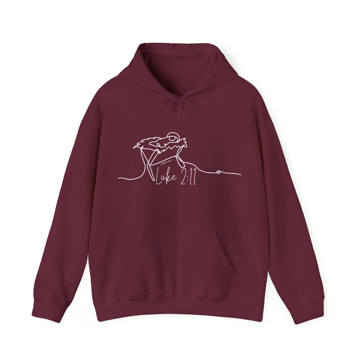 Luke 2:11 Manger Hooded Sweatshirt