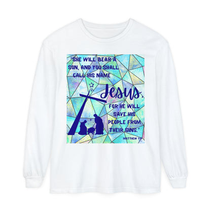 Matthew 1:21 Long Sleeve Tee