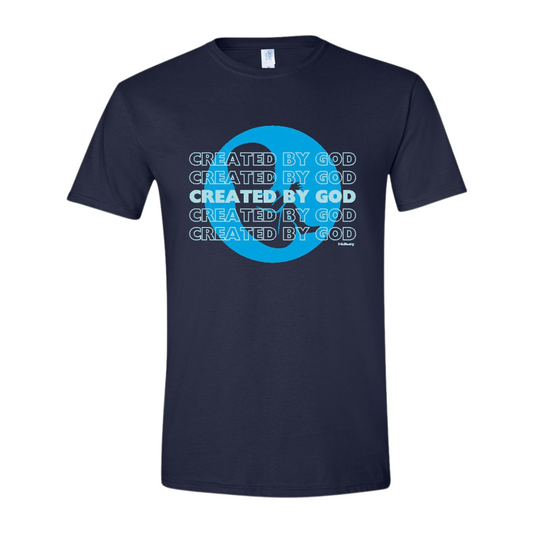 Navy Created By God Tee
