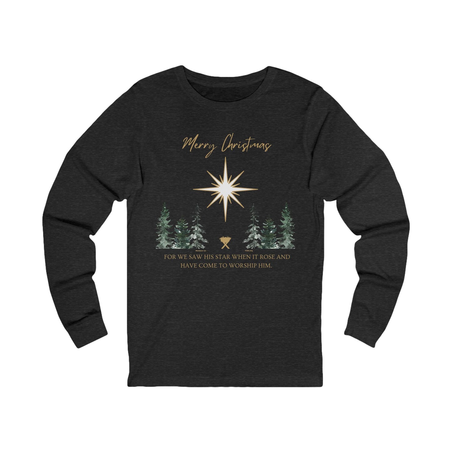 Merry Christmas Jersey Long Sleeve Tee